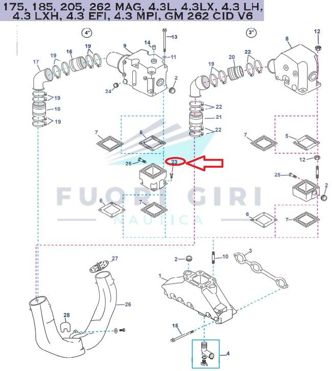 Vite Compatibile Per Mercruiser 175, 185, 205, 262 Mag, 4.3l, 4.3lx, 4.3 Lh,4.3 Lxh, 4.3 Efi, 4.3 Mpi, Gm 262 Cid V6 Recmar