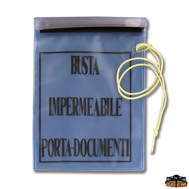 Porta Documenti Impermeabile Trasparente 34x25 Cm