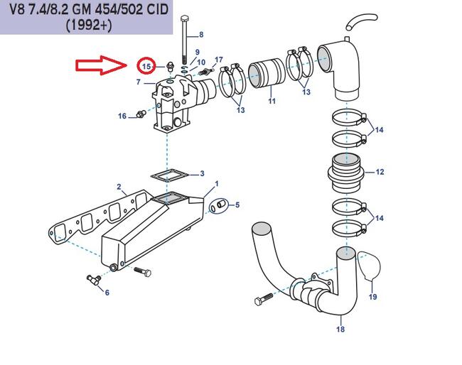 Tappo Compatibile Per Volvo Penta V6 4.3-v8 5.0/5.7 L Gm 305 & Gm 350-5.0/5.8l & Fi/fsi Ford 302/351-v8 7.4/8.2 Gm 454/502  Recmar