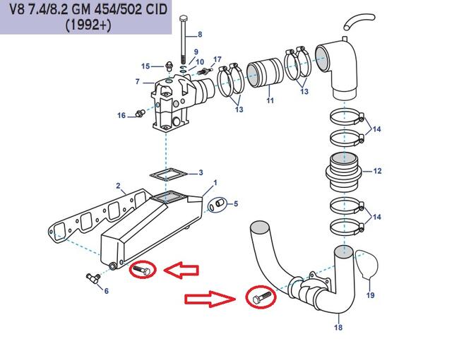 Vite Compatibile Per Volvo Penta 5.0/5.8l & Fi/fsi Ford 302/351 Recmar