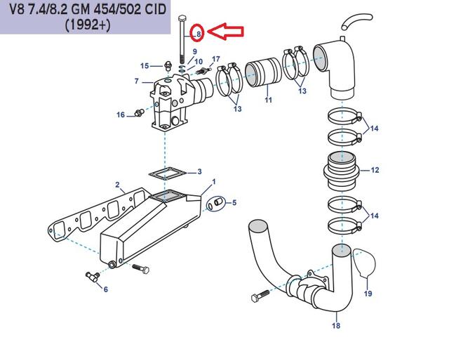 Vite Compatibile Per Volvo Penta V6 4.3-v8 5.0/5.7 L Gm 305 & Gm 350-5.0/5.8l & Fi/fsi Ford 302/351-v8 7.4/8.2 Gm 454/502  Recmar