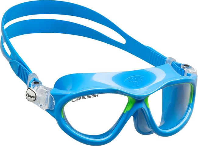 Occhialini Mini Cobra Goggles Light Blue/frame Lime Cressi