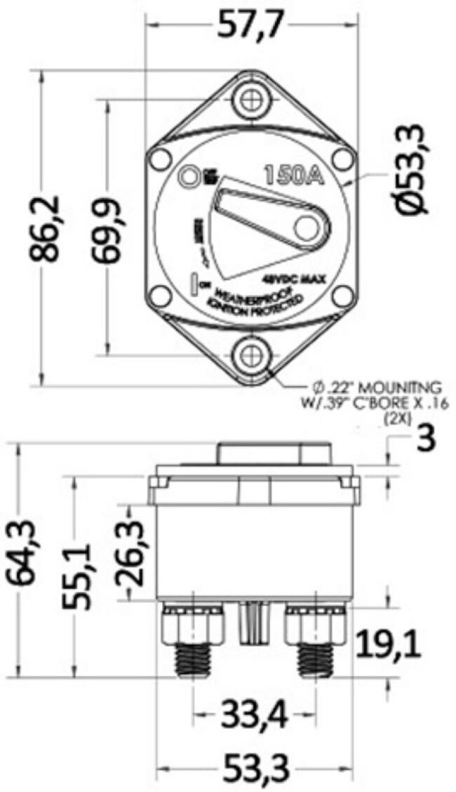 Termointerruttore Da Incasso 150 A