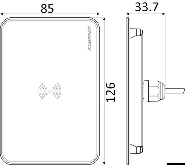 Caricabatteria Stagno Rokk Wireless Sub Con Integrated Charging Invisibile - 3 Coil 15 W