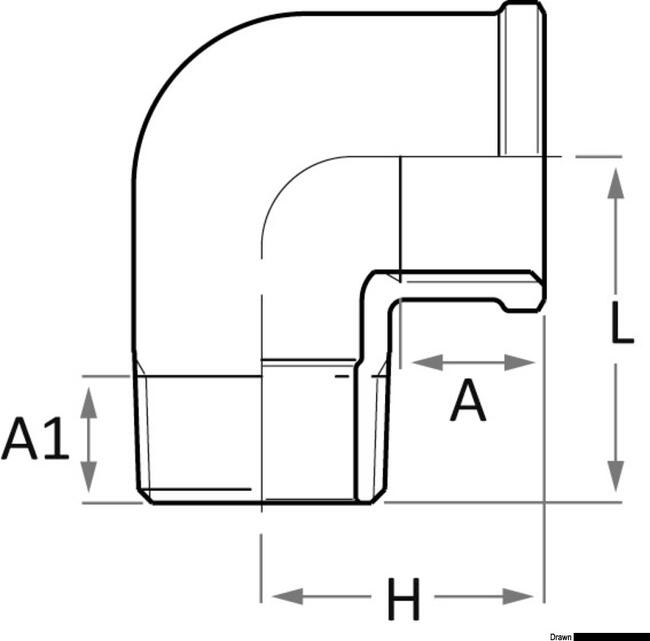 Gomito A 90° M-f In Bronzo 2" 1/2