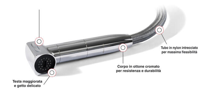 Doccia Saturn Solo Fredda Base Verticale Inox