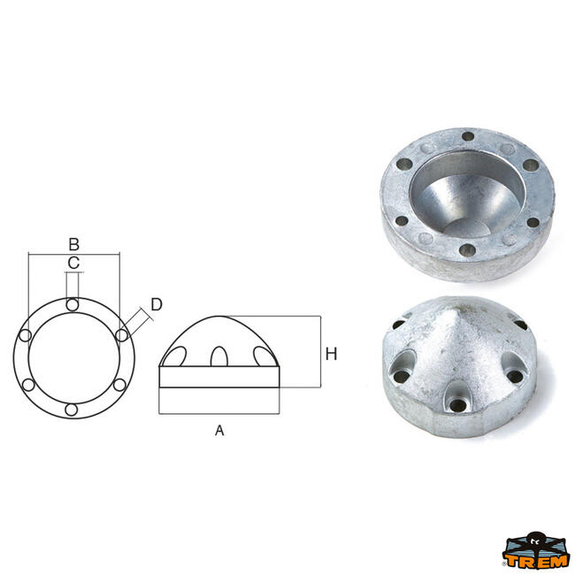 Anodo Per Assi Ed Elica Max-prop Articolo Polipodio Og010/6f