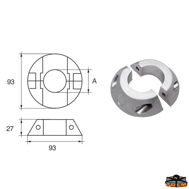 Anodo Per Assi Ed Elica Max-prop Articolo Polipodio Og014