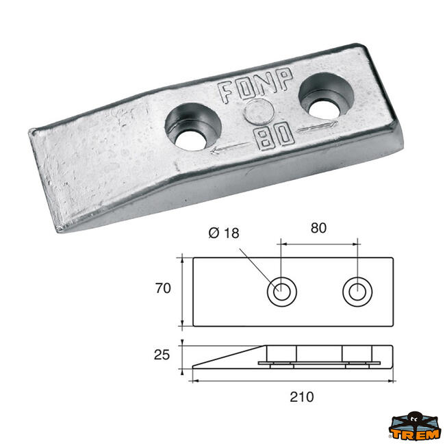 Anodo Carene Articolo Polipodio Nc008