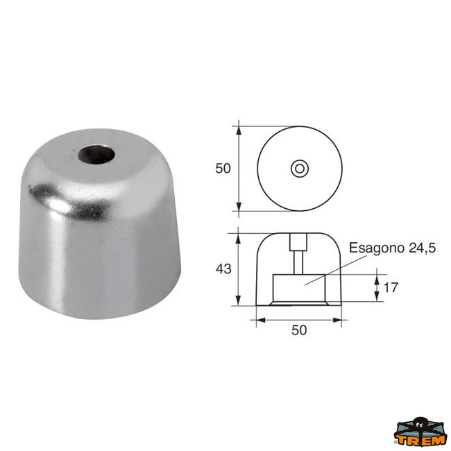 Anodo Per Assi Ed Eliche Vetus Articolo Polipodio Og034b