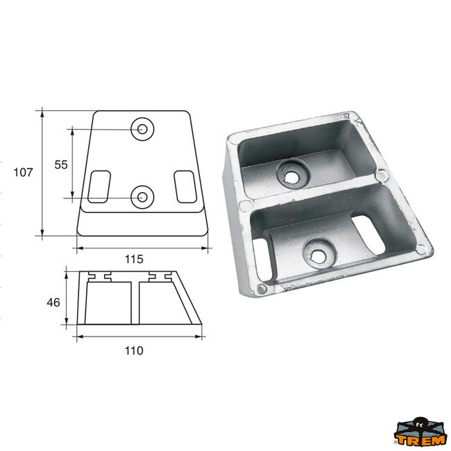 Anodo Per Motori Bombardier Johnson-evinrude-omc Articolo Polipodio Om009