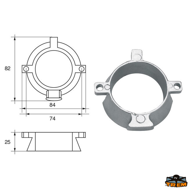 Anodo Per Motori Mercury-mercruiser Articolo Polipodio Me019