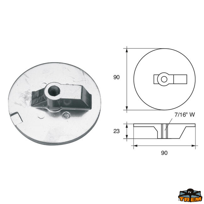 Anodo Per Motori Mercury-mercruiser Articolo Polipodio Me022