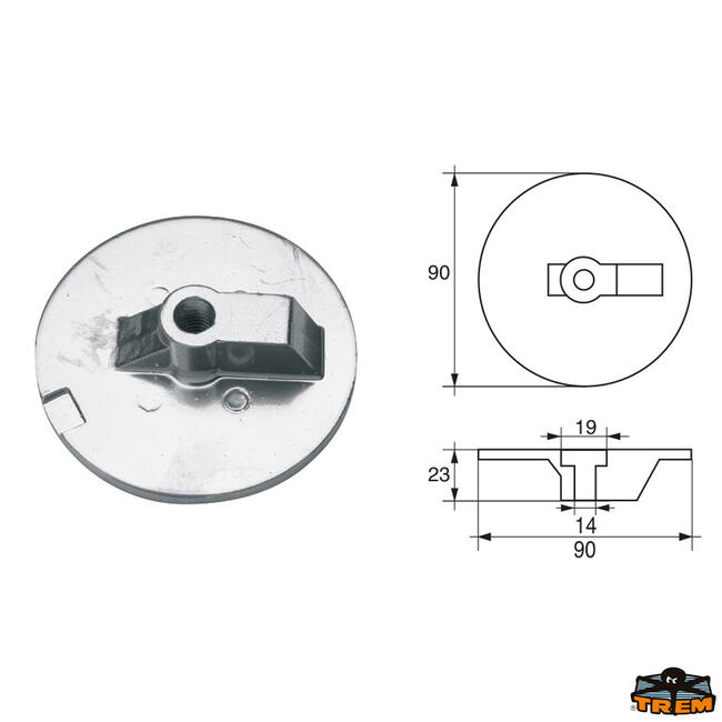 Anodo Per Motori Mercury-mercruiser Articolo Polipodio Me035