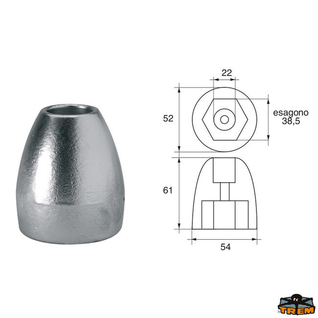 Anodo Per Motori Mercury-mercruiser Articolo Polipodio Me034