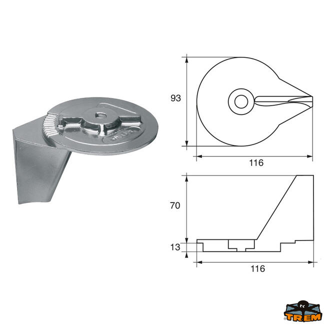 Anodo Per Motori Mercury-mercruiser Articolo Polipodio Me023