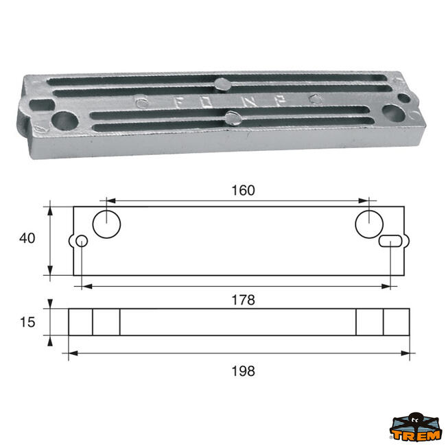 Anodo Per Motori Bombardier Johnson-evinrude-omc Articolo Polipodio Om023