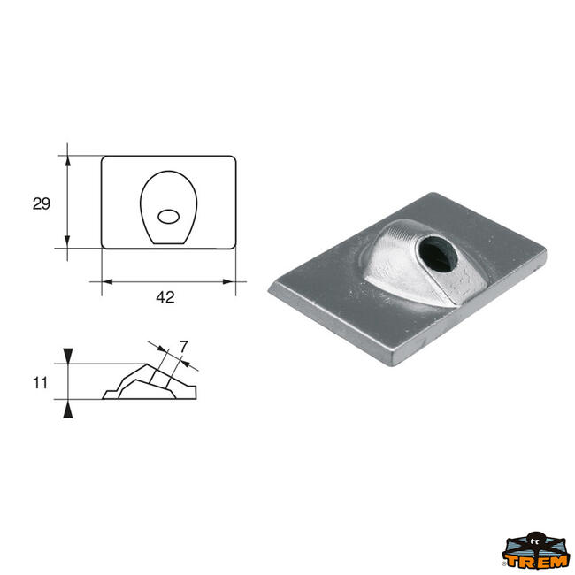 Anodo Per Motori Mercury-mercruiser Articolo Polipodio Me008