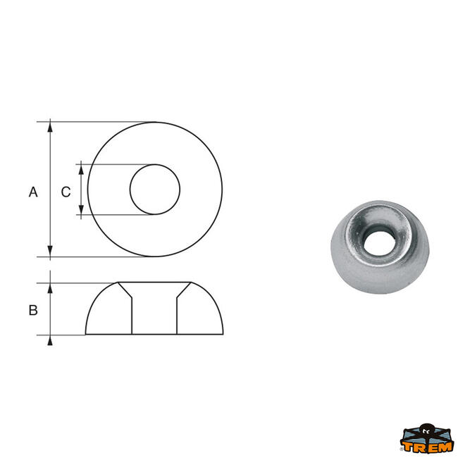 Anodo Per Motori Mercury-mercruiser Articolo Polipodio Me006b