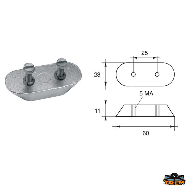 Anodo Per Motori Bombardier Johnson-evinrude-omc Articolo Polipodio Om001