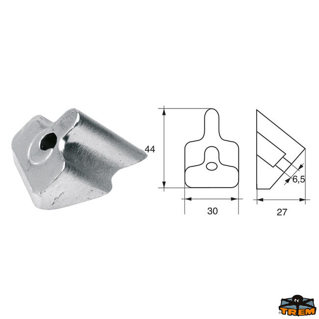 Anodo Per Motori Bombardier Johnson-evinrude-omc Articolo Polipodio Om005