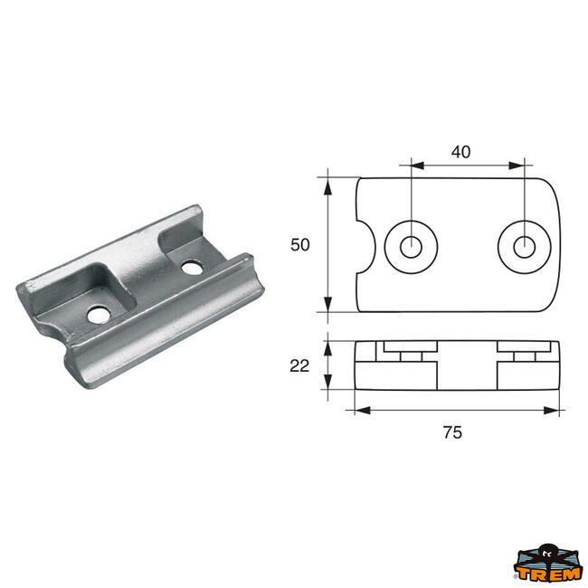 Anodo Per Motori Bombardier Johnson-evinrude-omc Articolo Polipodio Om021