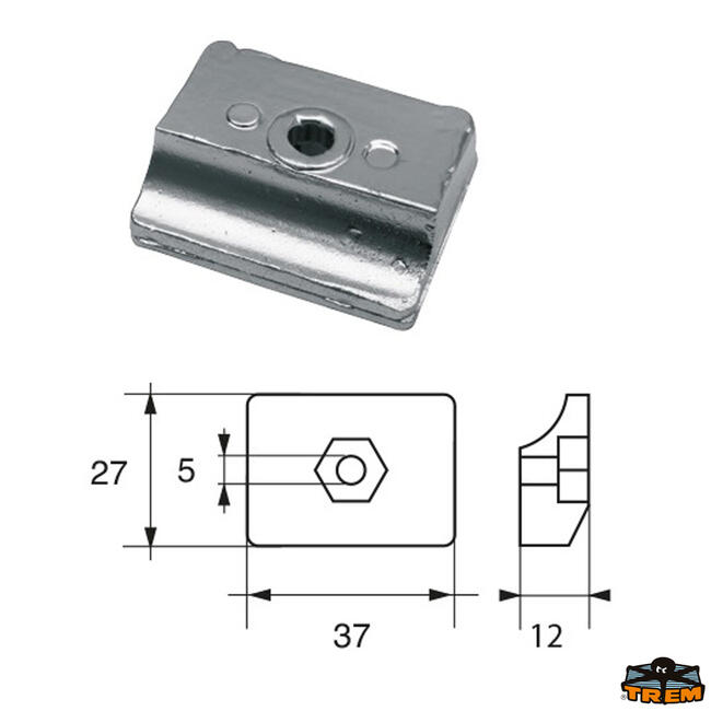 Anodo Per Motori Bombardier Johnson-evinrude-omc Articolo Polipodio Om017