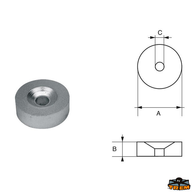 Anodo Per Motori Tohatsu-nissan Articolo Polipodio Th001