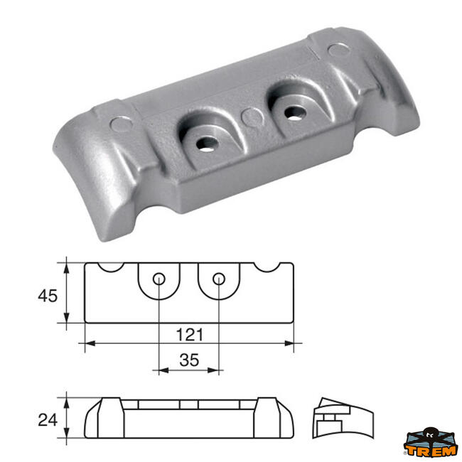 Anodo Per Motori Mercury-mercruiser Articolo Polipodio Me037