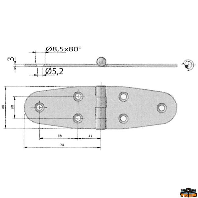 Cerniera Inox Modello Dritto