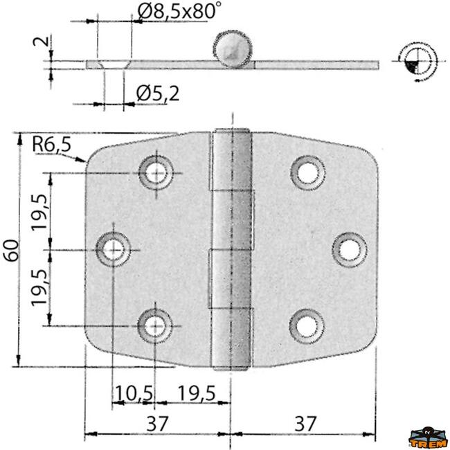 Cerniera Inox Modello Dritto