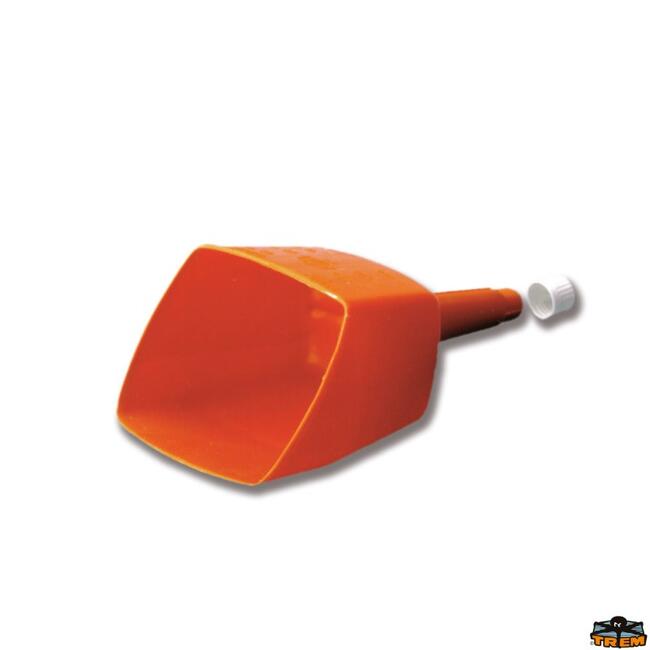Sassola Modello Imbuto Con Dosa Olio 280 Mm Colore Arancio
