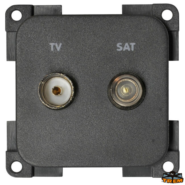 Presa Tv + Sat (tv 95 75 Ohm Sat F 75 Ohm) Colore Bianco