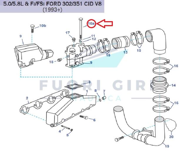 Vite Compatibile Per Volvo Penta V6 4.3-v8 5.0/5.7 L Gm 305 & Gm 350-5.0/5.8l & Fi/fsi Ford 302/351-v8 7.4/8.2 Gm 454/502  Recmar