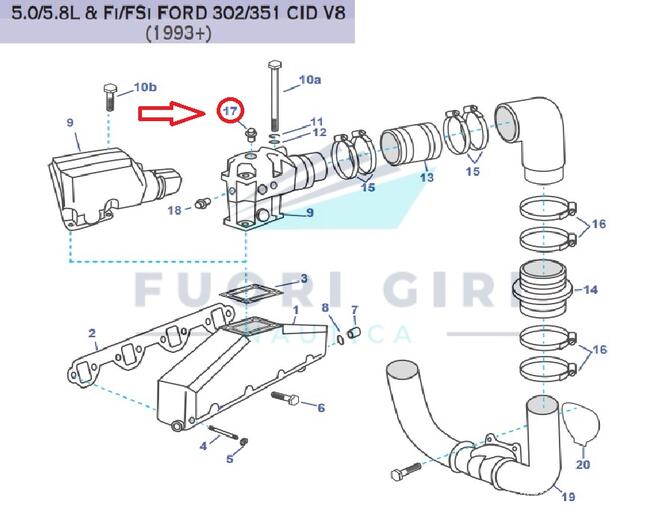 Tappo Compatibile Per Volvo Penta V6 4.3-v8 5.0/5.7 L Gm 305 & Gm 350-5.0/5.8l & Fi/fsi Ford 302/351-v8 7.4/8.2 Gm 454/502  Recmar