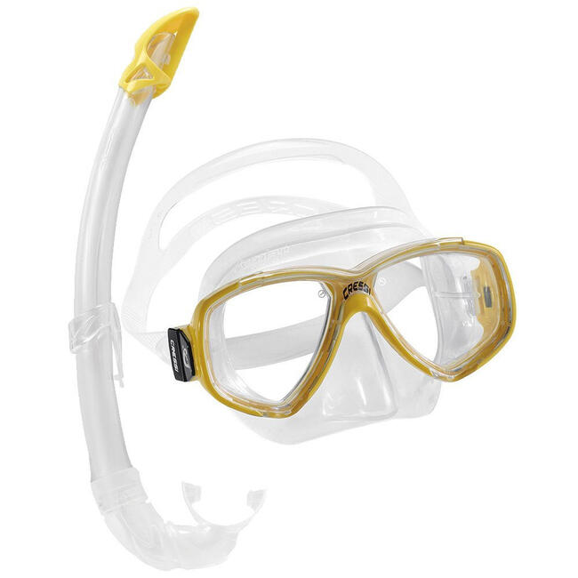 Set Perla + Mexico Clear/giallo Adulto Cressi