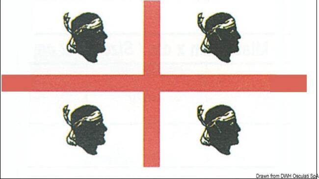 Bandiera Sardegna 20 X 30 Cm