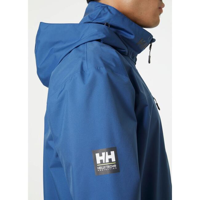 Giacca Impermeabile Crew Uomo Helly Hansen Navy White Azurite