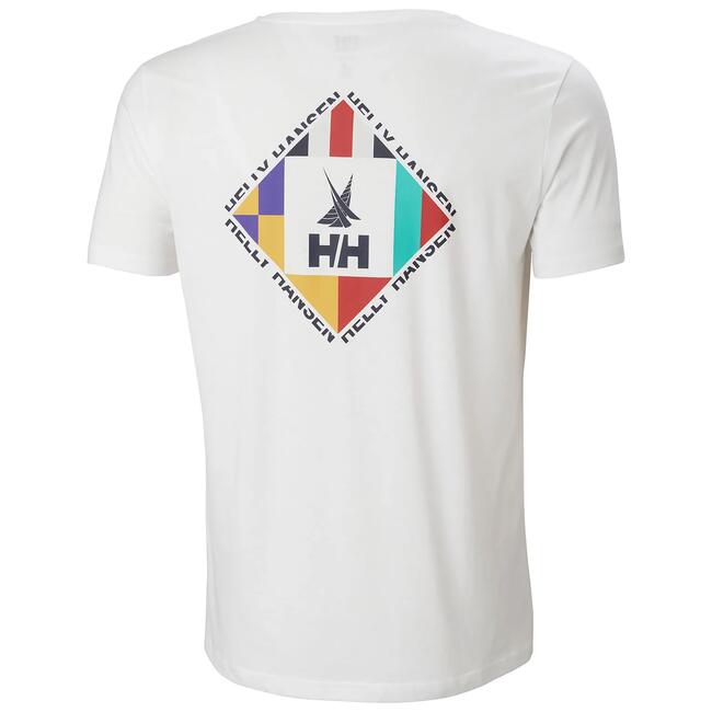 T-shirt Shoreline Uomo Helly Hansen White/metallic Silver
