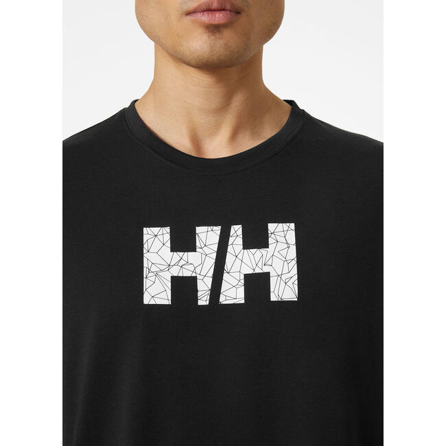 T-shirt Ad Asciugatura Rapida Uomo Helly Hansen Black