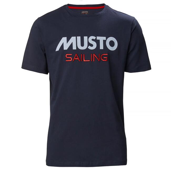 T-shirt Deve Tee Musto Carbon Grey Melange Navy