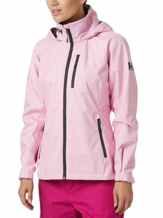 Giacca Crew Donna Helly Hansen Bright Blue Grey Fog Pink Sorbet