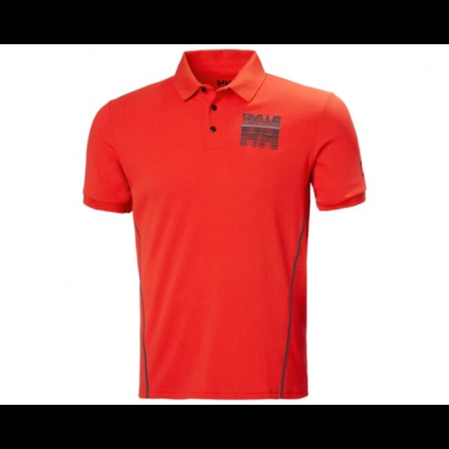 Polo Hp Racing Quick-dry Uomo Helly Hansen Navy Royale Blue White Alert Red