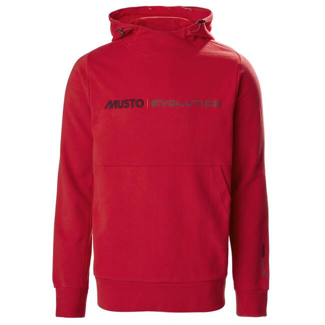 Felpa Evo Logo Hoodie Swt Musto Gun Metal Marl True Navy Red