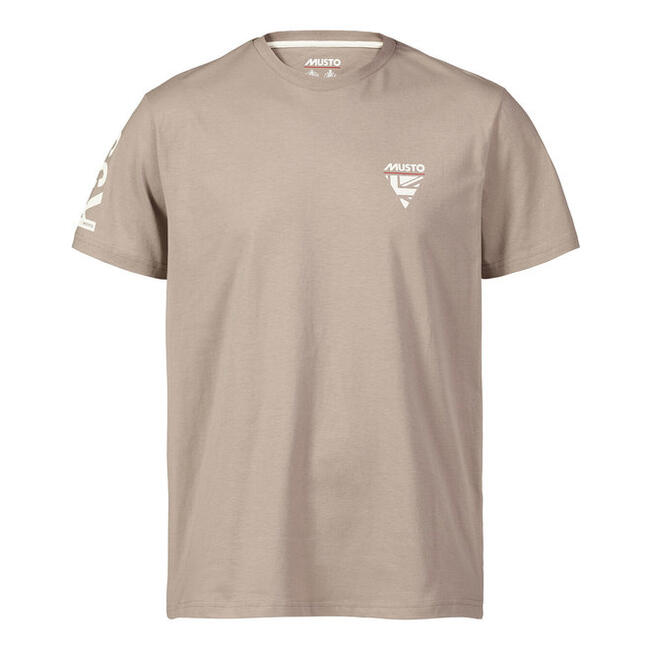 T-shirt Da Uomo Marina Logo Musto Slate Blue Rhubarb Tech Taupe